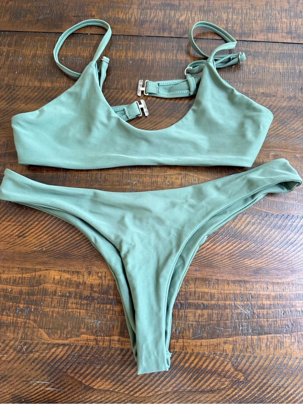 Olive Green Two-Piece Bikini Set